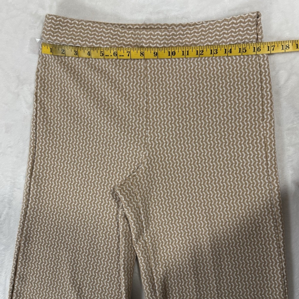Ann Taylor Wide Leg Cropped Pants Size 8 Textured Stretch Knit Office Casual - Picture 10 of 16